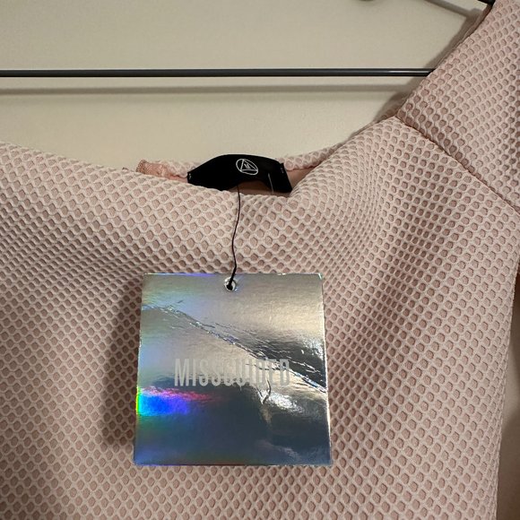 New! BARDOT FISHNET FRILL BODYCON DRESS - Picture 4 of 6